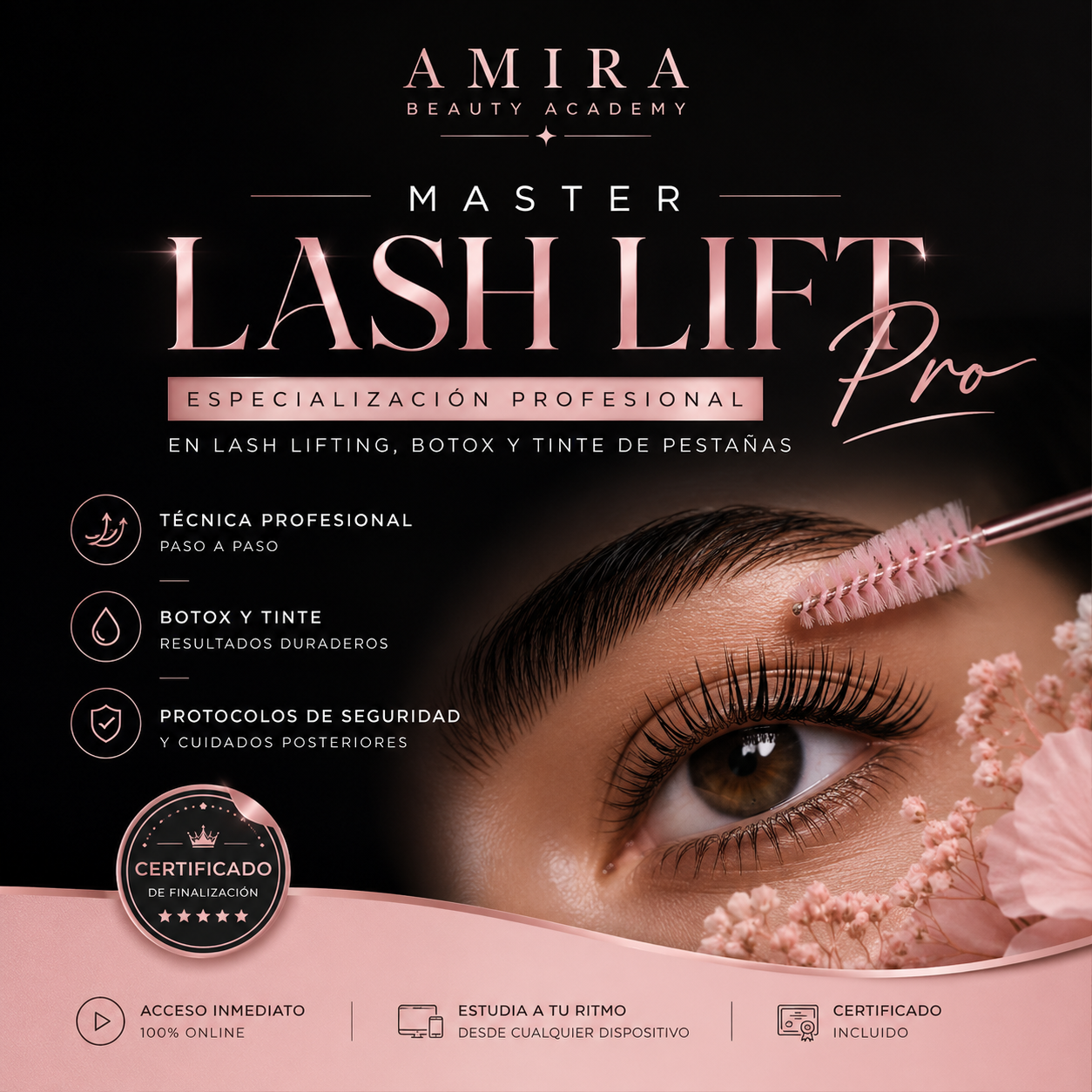 Master Lash Lift Pro | Especialización Profesional en Lash Lifting, Botox y Tinte de Pestañas